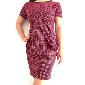 Women's Patterns half sleeves one piece dress